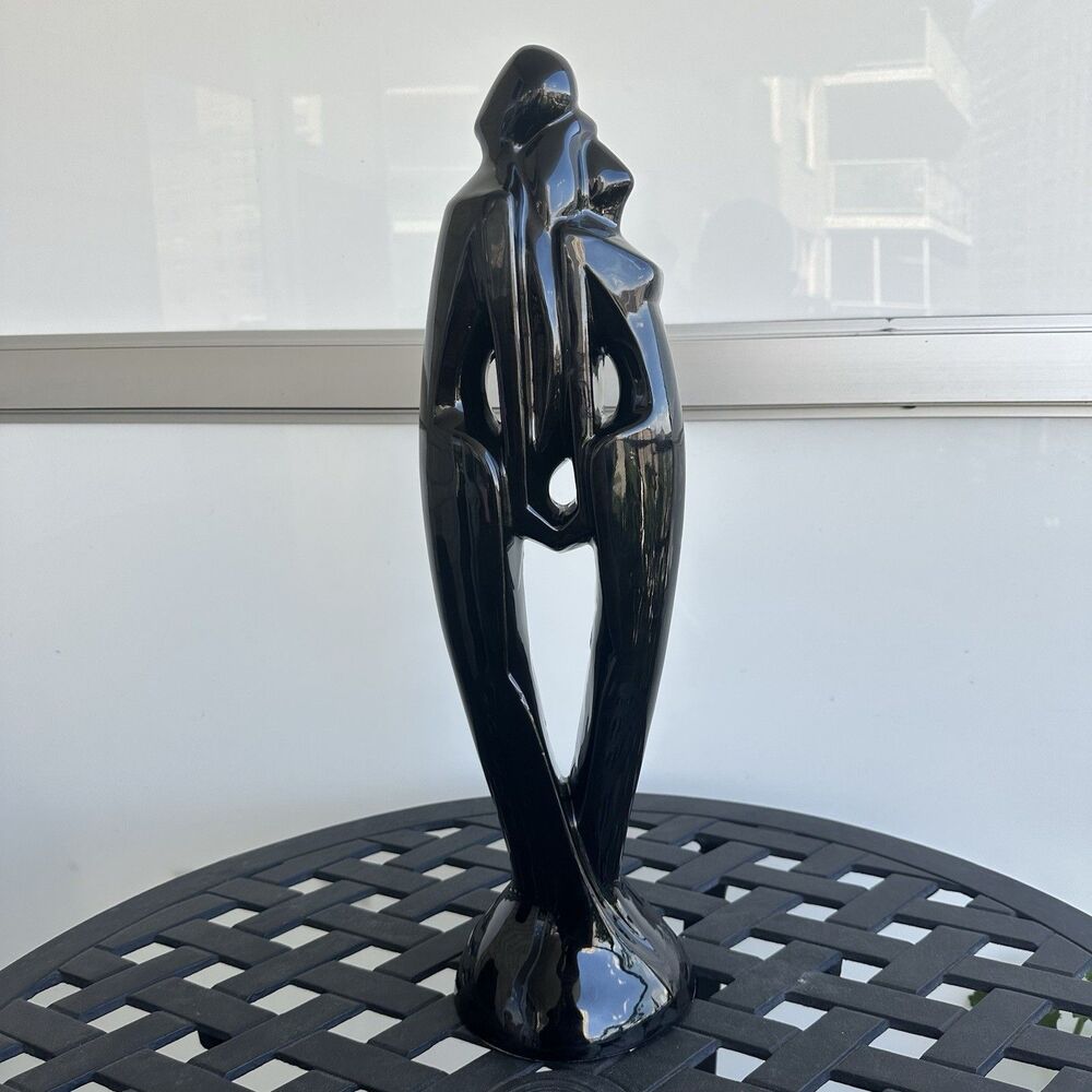 RARE Vintage 1986 Royal Haeger Rendezvous Lovers 20" Ceramic Sculpture Art Deco
